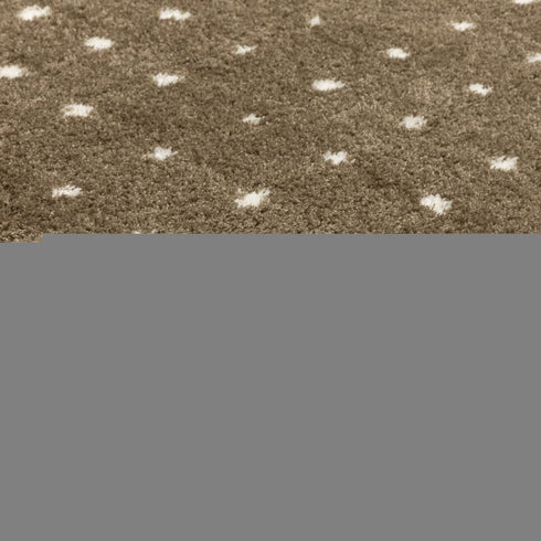 8' X 11' Brown And Ivory Geometric Area Rug