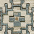 8' X 11' Ivory Blue And Brown Floral Area Rug With Fringe