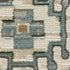 8' X 11' Ivory Blue And Brown Floral Area Rug With Fringe