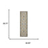8' X 11' Ivory Blue And Brown Floral Area Rug With Fringe