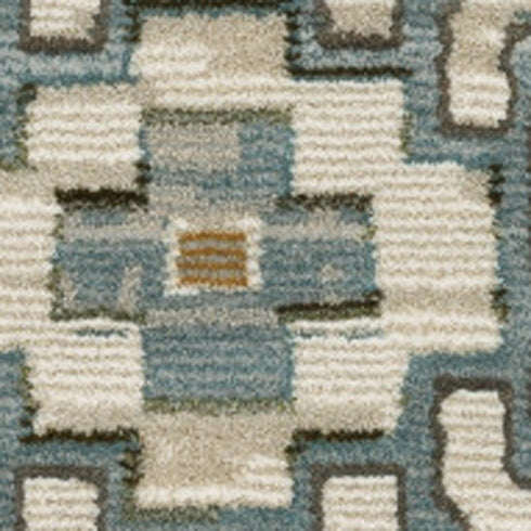 8' X 11' Ivory Blue And Brown Floral Area Rug With Fringe