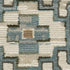 8' X 11' Ivory Blue And Brown Floral Area Rug With Fringe