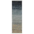 8' X 11' Blue And Beige Ombre Area Rug With Fringe