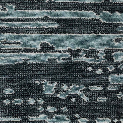 8' X 11' Blue And Beige Ombre Area Rug With Fringe