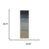 8' X 11' Blue And Beige Ombre Area Rug With Fringe