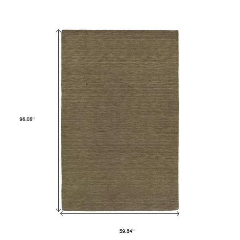 8' X 10' Gray Wool Hand Tufted Area Rug