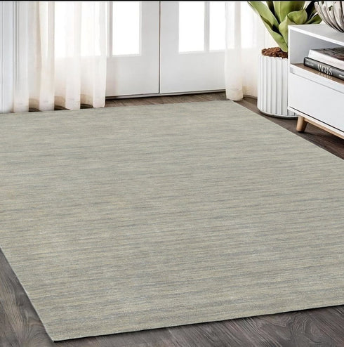 8' X 10' Gray Wool Hand Tufted Area Rug