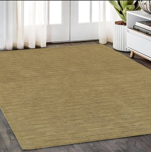 8' X 10' Gold Wool Hand Tufted Area Rug