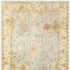 6' X 9' Blue And Sand Wool Oriental Hand Knotted Area Rug