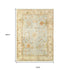 6' X 9' Blue And Sand Wool Oriental Hand Knotted Area Rug