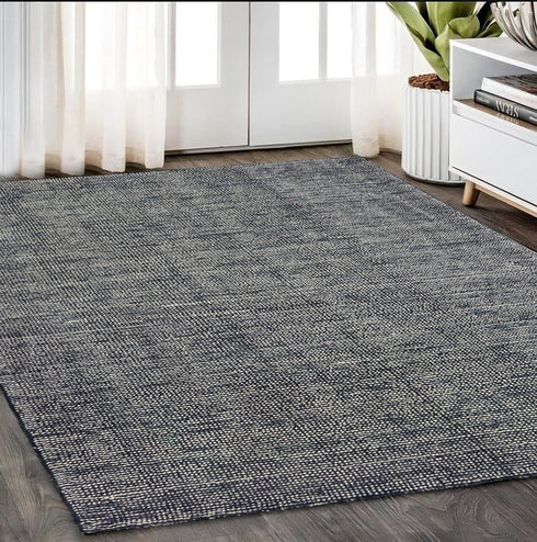 8' X 10' Charcoal Hand Tufted Area Rug