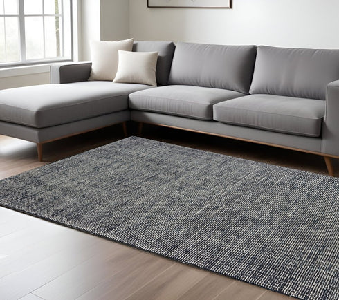 8' X 10' Charcoal Hand Tufted Area Rug