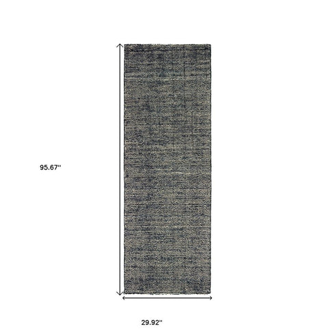8' X 10' Charcoal Hand Tufted Area Rug