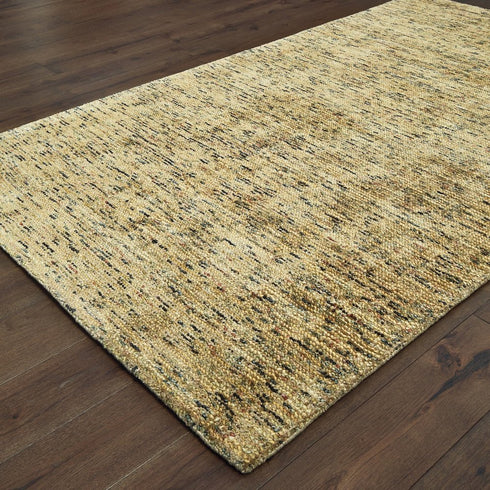 8' X 10' Gold Hand Tufted Area Rug