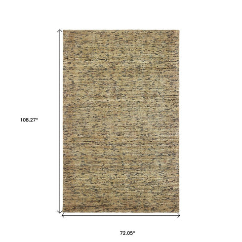 8' X 10' Gold Hand Tufted Area Rug