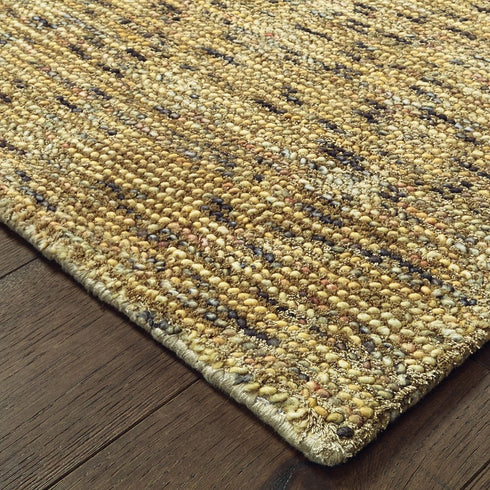 8' X 10' Gold Hand Tufted Area Rug
