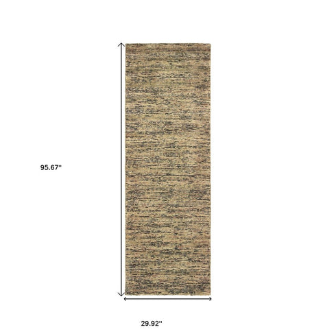 8' X 10' Gold Hand Tufted Area Rug