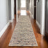 8' Ivory And Sand Hand Tufted Runner Rug
