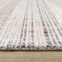 8' X 10' Ivory Blue And Yellow Striped Hand Tufted Area Rug