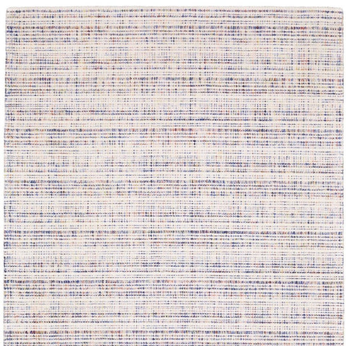 8' X 10' Ivory Blue And Yellow Striped Hand Tufted Area Rug