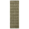 8' X 10' Green And Ivory Striped Hand Tufted Area Rug