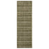 8' X 10' Green And Ivory Striped Hand Tufted Area Rug