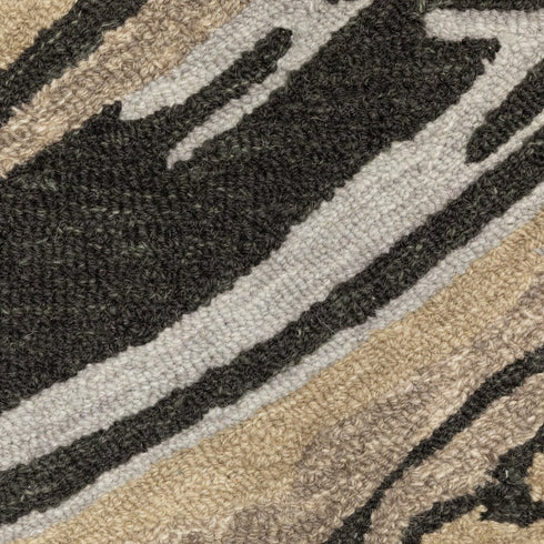 8' X 10' Gray Wool Abstract Hand Tufted Area Rug