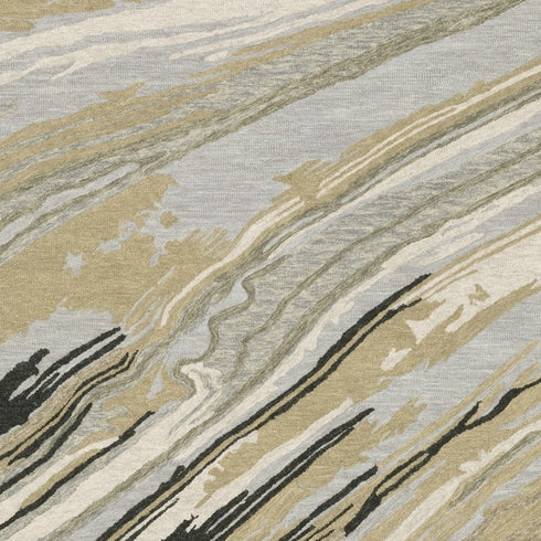 8' X 10' Gray Wool Abstract Hand Tufted Area Rug