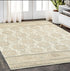 8' X 10' Sand Wool Floral Hand Tufted Area Rug
