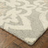 8' X 10' Gray And Sand Wool Geometric Hand Tufted Area Rug
