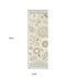 8' Ivory And Gray Wool Floral Hand Tufted Runner Rug