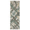 8' X 10' Gray And Teal Wool Abstract Hand Tufted Area Rug