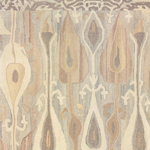 8' X 10' Gray And Beige Wool Abstract Hand Tufted Area Rug
