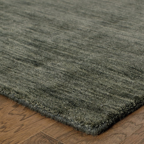 8' X 10' Charcoal Wool Hand Tufted Area Rug