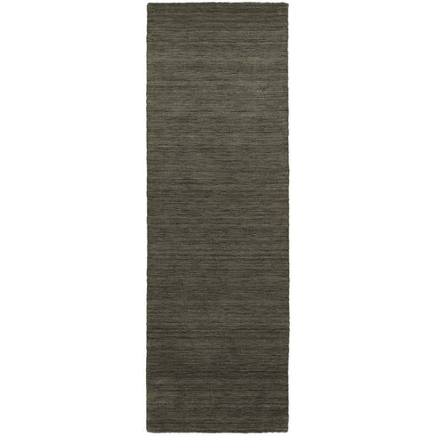 8' X 10' Charcoal Wool Hand Tufted Area Rug