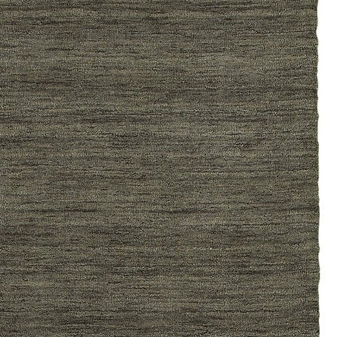 8' X 10' Charcoal Wool Hand Tufted Area Rug