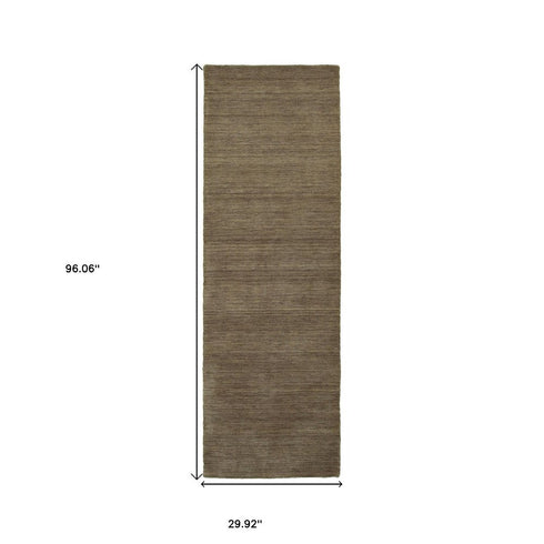 8' X 10' Gray Wool Hand Tufted Area Rug