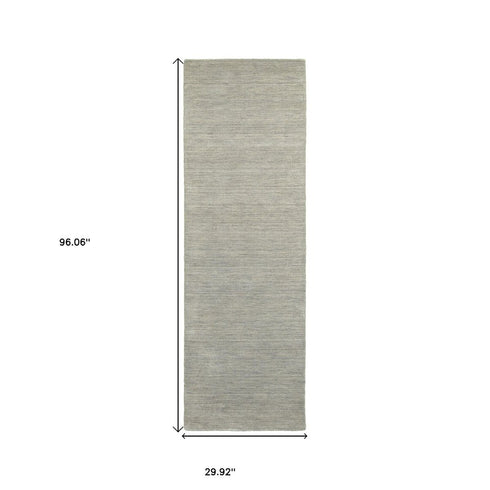8' X 10' Gray Wool Hand Tufted Area Rug
