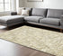 8' X 11' Ivory And Brown Abstract Area Rug