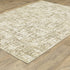 8' X 11' Ivory And Brown Abstract Area Rug