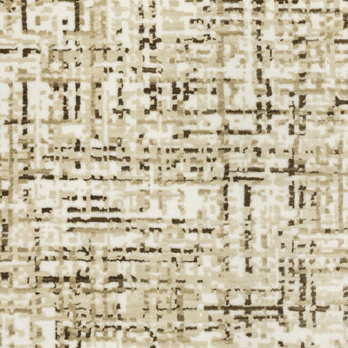 8' X 11' Ivory And Brown Abstract Area Rug