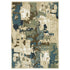 8' X 11' Beige Brown And Blue Abstract Area Rug