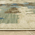 8' X 11' Beige Brown And Blue Abstract Area Rug
