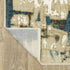 8' X 11' Beige Brown And Blue Abstract Area Rug