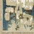8' X 11' Beige Brown And Blue Abstract Area Rug