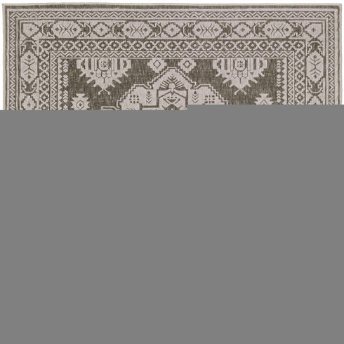 8' X 11' Gray Medallion Area Rug