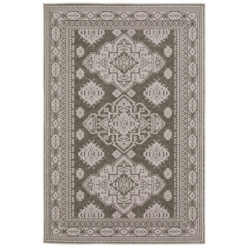 8' X 11' Gray Medallion Area Rug