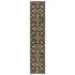 8' Brown Gray And Tan Oriental Runner Rug
