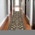 8' Brown Gray And Tan Oriental Runner Rug