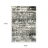 8' X 11' Ivory And Gray Abstract Area Rug